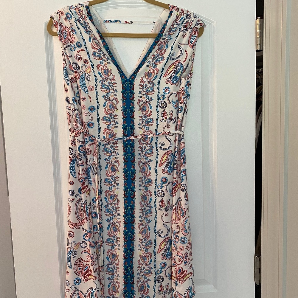 Loft dress size small NWT tie waist midi dress